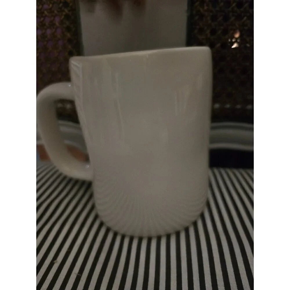 Rae Dunn Halloween Trick Candy Corn Icon Coffee Mug Orange Interior